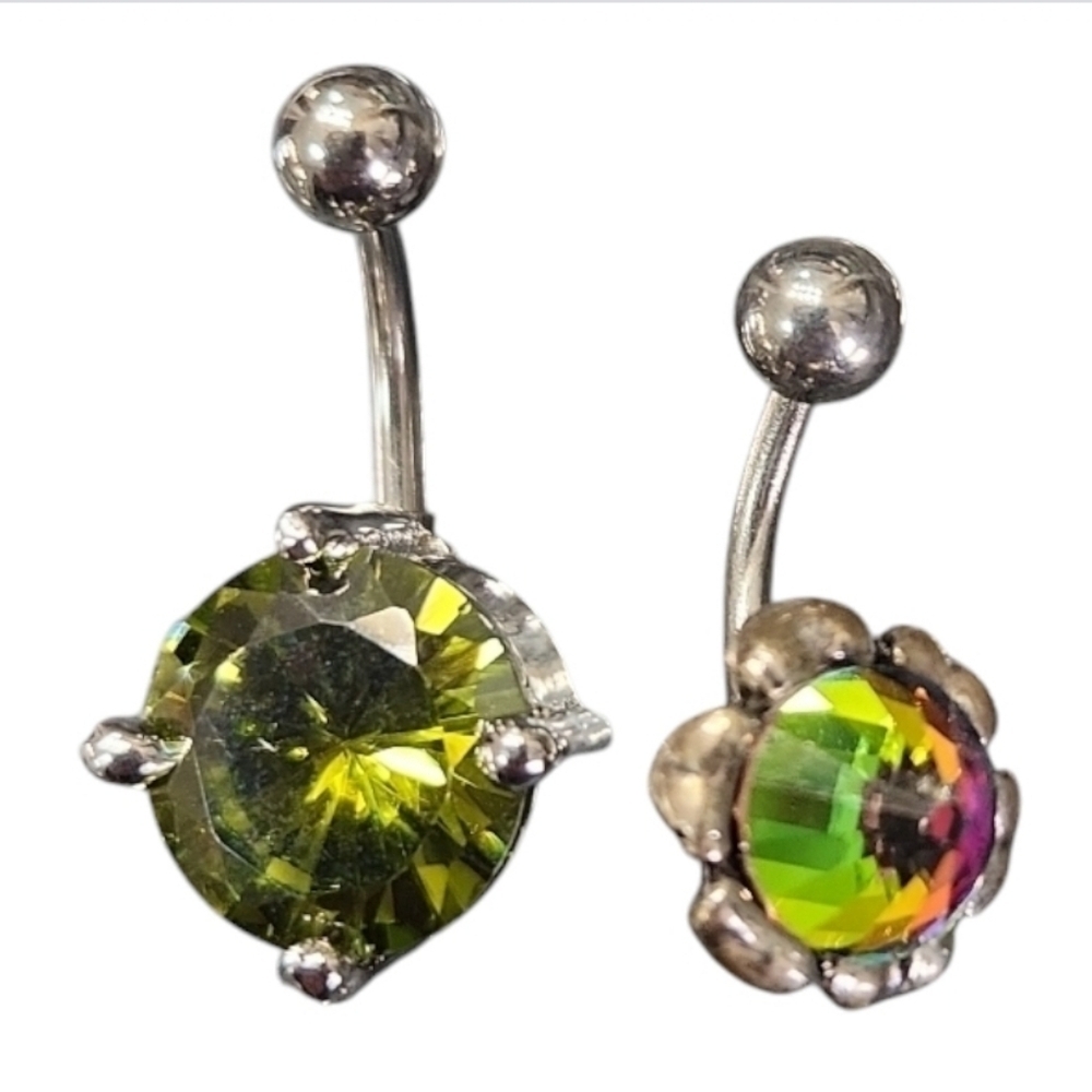 Belly Button Rings Set Of 5 - Picture 3 of 3